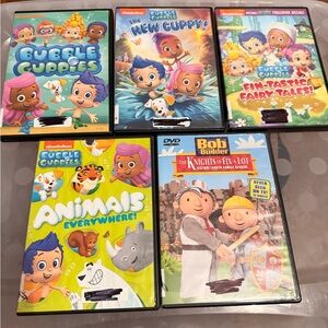 Bubble Guppies and Bob the Builder Kids DVD Lot